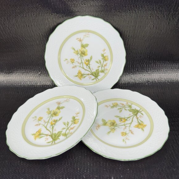 AK Kaiser Germany Porcelain Dish Plate 6inch Plates Dishes Yellow Flowers Set 4 - Picture 11 of 12